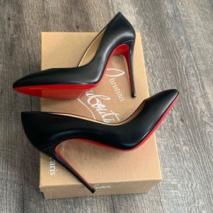 CHRISTIN LOUBOUTIN 37.5 ELosise100 Nappa Shiny BLK